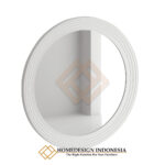 Cermin Rias Kaca Bundar Putih Solid Duco JF-49