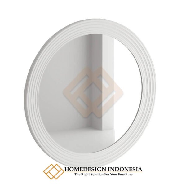 Cermin Rias Kaca Bundar Putih Solid Duco JF-49