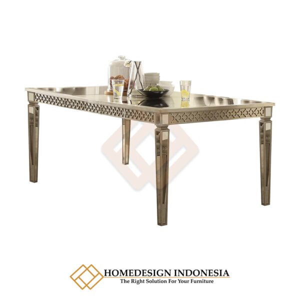 Desain Meja Makan Mewah Minimalis Champagne Color JF-85