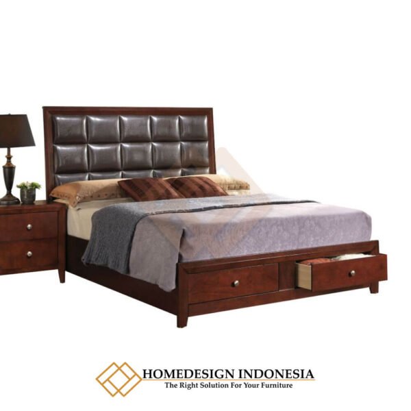 Kamar Set Minimalis Jati Natural Walnut Color JF-76