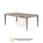 Meja Makan Minimalis Mewah Champagne Solid Color JF-82