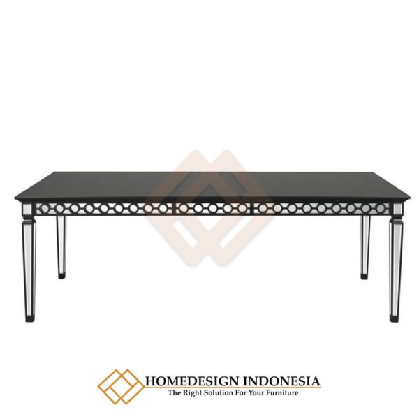 Meja Makan Minimalis Mewah Diamond Glass Style JF-16.1