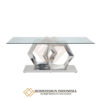Meja Makan Minimalis Modern Kaki Stainless Berkualitas JF-14