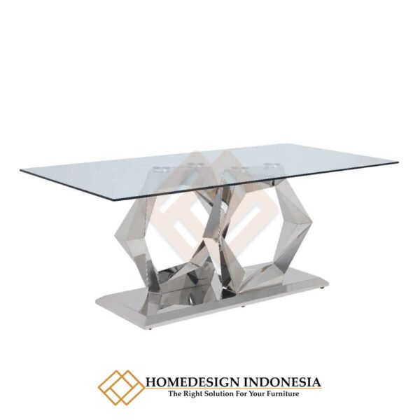 Meja Makan Minimalis Modern Kaki Stainless Berkualitas JF-14.1