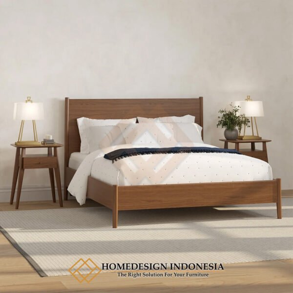 Tempat Tidur Kayu Jati Jepara Minimalis Cantik Desain JF-99.2