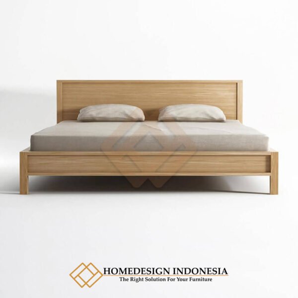 Tempat Tidur Minimalis Jati Jepara Simple Natural JF-74