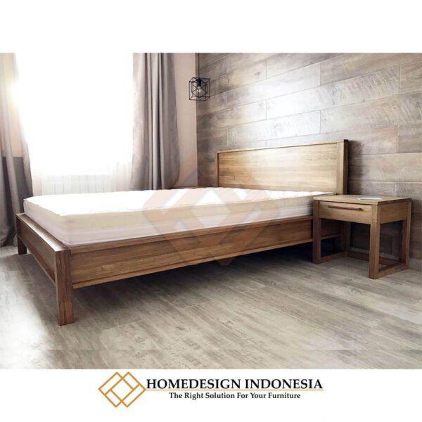 Tempat Tidur Minimalis Jati Jepara Simple Natural JF-74.2