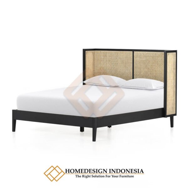 Tempat Tidur Minimalis Terbaru Kombinasi Rotan JF-36.1
