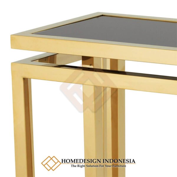 Meja Konsol Mewah Minimalis Gold Stainless Steel JF-155.1