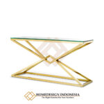 Meja Konsol Minimalis Modern Diamond Stainless Steel JF-154