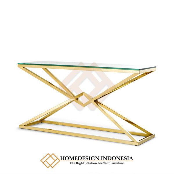 Meja Konsol Minimalis Modern Diamond Stainless Steel JF-154
