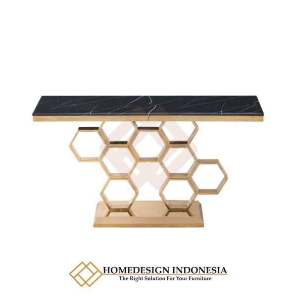 Meja Konsul Minimalis Stainless Stell Gold Candy JF-153