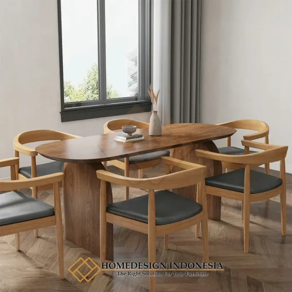Meja Makan Minimalis Jepara Kayu Jati Solid Simple Style JF-149.1
