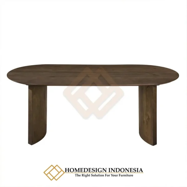 Meja Makan Minimalis Kursi 6 New Natural Walnut Color JF-152