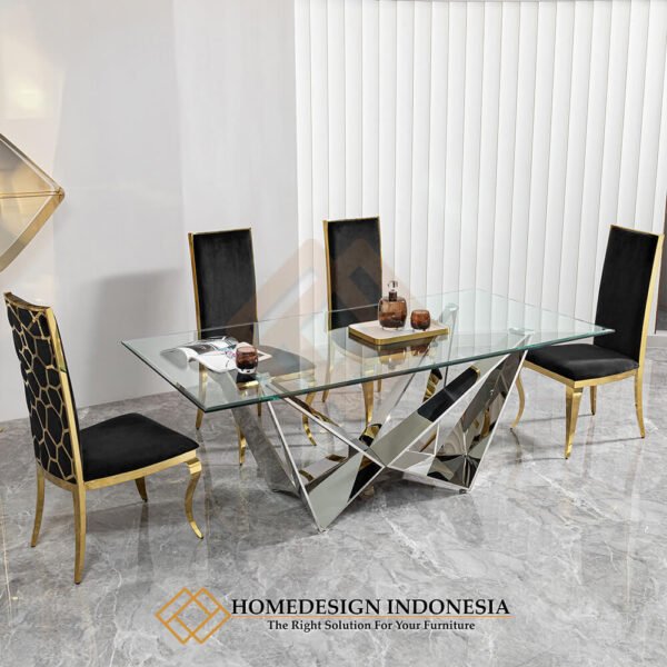 Meja Makan Minimalis Stainless Honeycomb Design JF-178.2