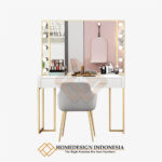 Meja Rias Salon Minimalis Model Lampu Hollywood Style JF-159