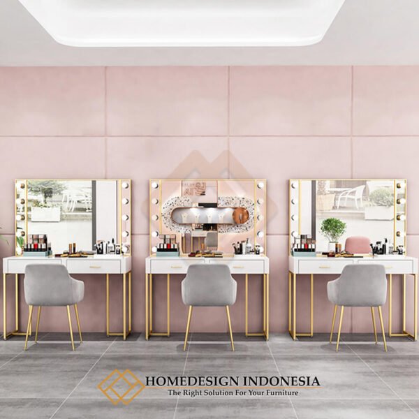 Meja Rias Salon Minimalis Model Lampu Hollywood Style JF-159.1