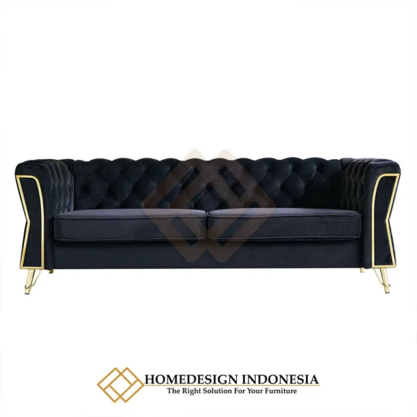 Sofa Chesterfield 3 Seater Desain Ruamg Tamu Mewah JF-140