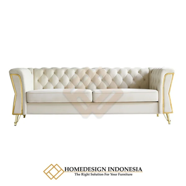 Sofa Chesterfield 3 Seater Desain Ruamg Tamu Mewah JF-140.1