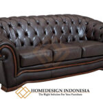 Sofa Tamu Chester Cantik Elegant Italian Leather Classic JF-136