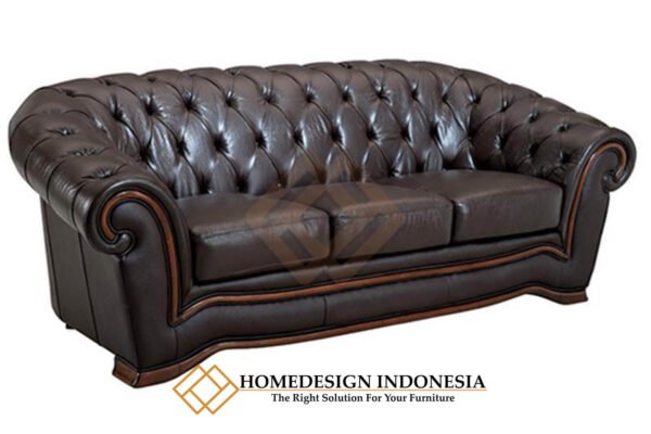 Sofa Tamu Chester Cantik Elegant Italian Leather Classic JF-136