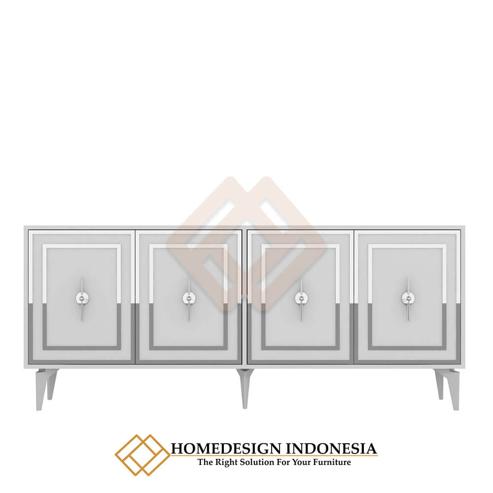 Meja Konsol Minimalis Mewah Solid White Lily Beauty Design JF-209