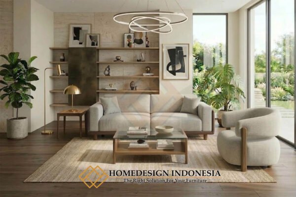 Sofa Tamu Jati Minimalis Modern Kayu Berkualitas JF-225.1