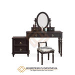 Desain Meja Rias Mewah Minimalis Natural Dark Color JF-268