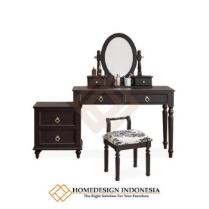 Desain Meja Rias Mewah Minimalis Natural Dark Color JF-268