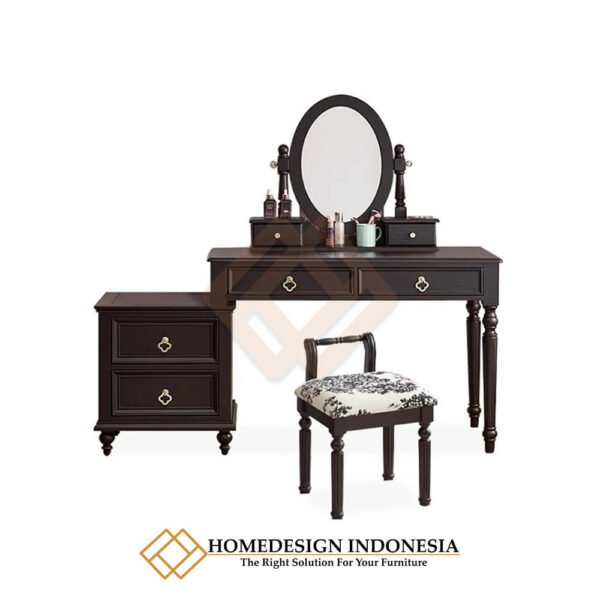 Desain Meja Rias Mewah Minimalis Natural Dark Color JF-268