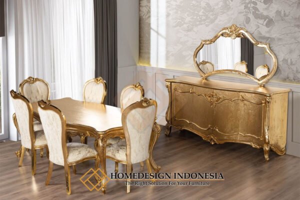 Harga Meja Makan Mewah Jepara Golden Leaf Color JF-283.1