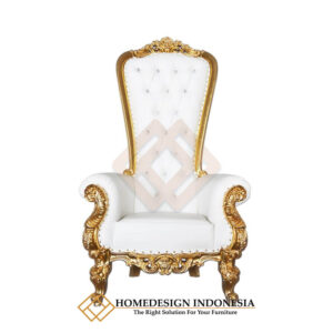 Kursi Sofa Syahrini Mewah Golden Solid Duco Queen Chair Design JF-296