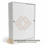 Lemari Pakaian Pintu Sliding Minimalis Putih Duco JF-240