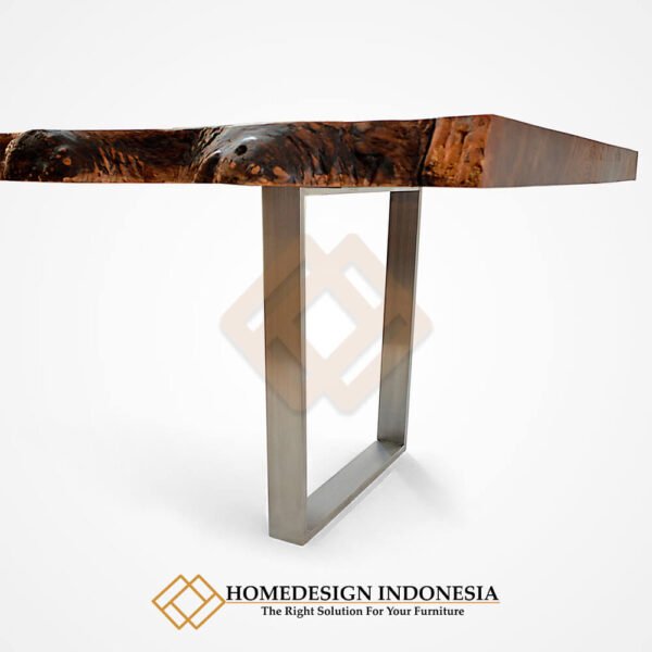 Meja Kayu Meh Utuh Live Edge Style Kaki Stainless JF-264.2