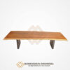 Meja Kayu Trembesi Utuh Live Edge Design Natural Color JF-262
