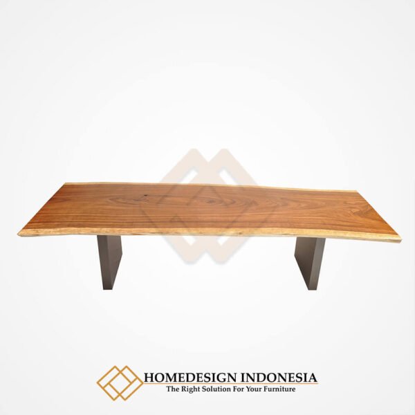 Meja Kayu Trembesi Utuh Live Edge Design Natural Color JF-262