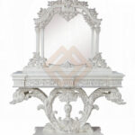 Meja Konsol Jepara Mewah Putih Solid Duco JF-292