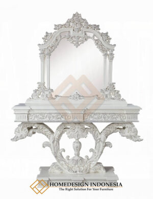 Meja Konsol Jepara Mewah Putih Solid Duco JF-292