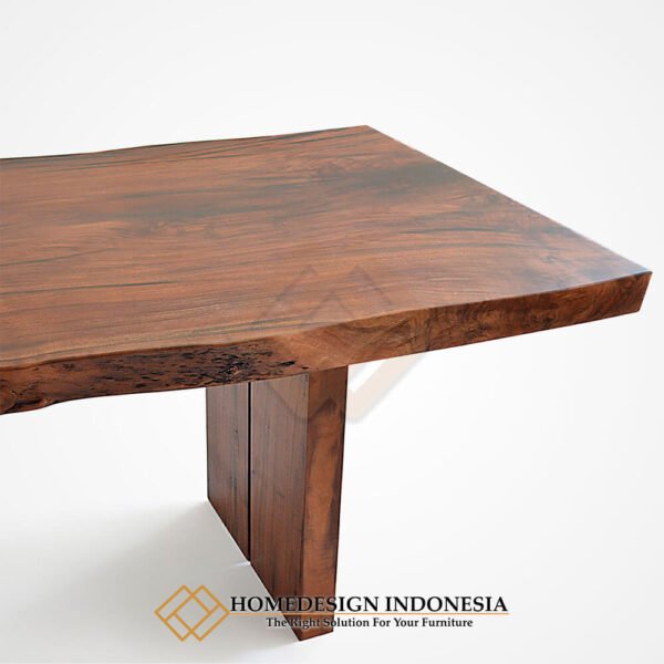 Meja Makan Kayu Trembesi Minimalis Live Edge Design JF-253.2