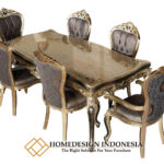 Meja Makan Mewah Klasik Luxury Pearl Color JF-281