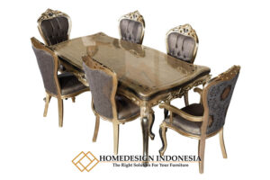 Meja Makan Mewah Klasik Luxury Pearl Color JF-281