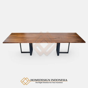 Meja Makan Minimalis Kayu Suar Industrial Style JF-255