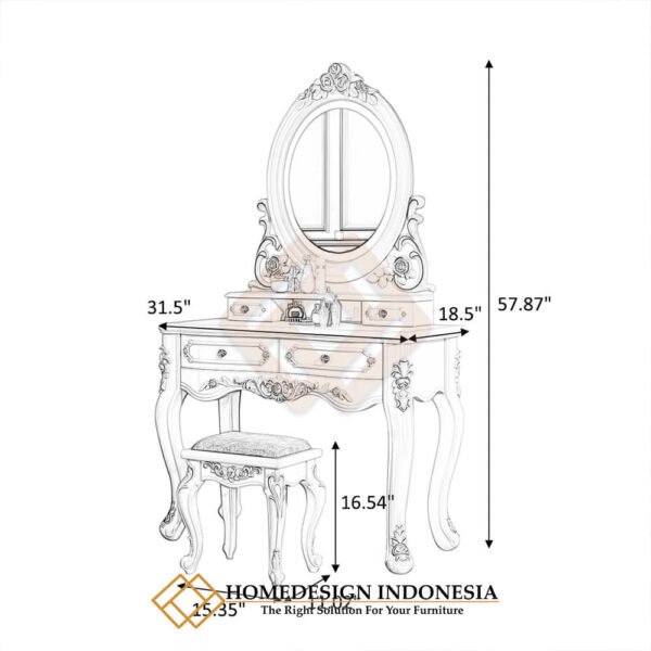 Meja Rias Mewah Klasik Ukiran Luxury Type JF-266.2