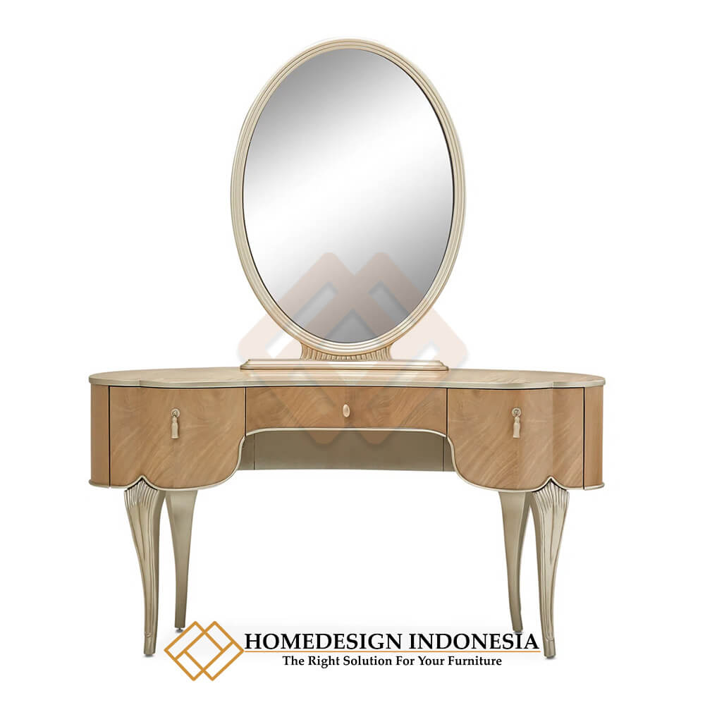 Meja Rias Minimalis Mewah Marquetry Motif Style JF-275