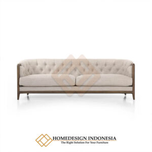 Sofa Chesterfield Minimalis Rangka Kayu Jati Berkualitas JF-247