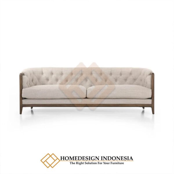 Sofa Chesterfield Minimalis Rangka Kayu Jati Berkualitas JF-247