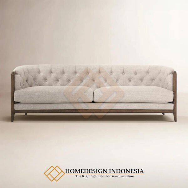 Sofa Chesterfield Minimalis Rangka Kayu Jati Berkualitas JF-247.1