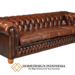 Sofa Chesterfield Original Kulit Asli Berkualitas JF-250