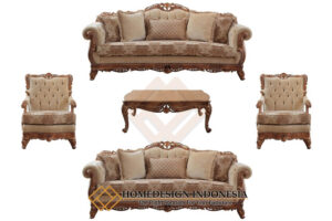 Sofa Tamu Jepara Klasik Ukiran Mewah Furniture Jakarta JF-272