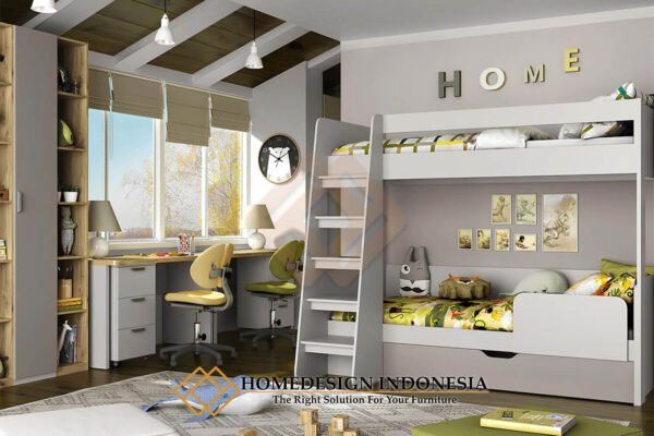 Tempat Tidur Tingkat Anak Solid Duco Minimalis Design JF-233.1